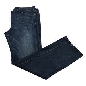 Eddie Bauer Women 14 Bootcut Jeans 36x32 Dark Wash Stretch